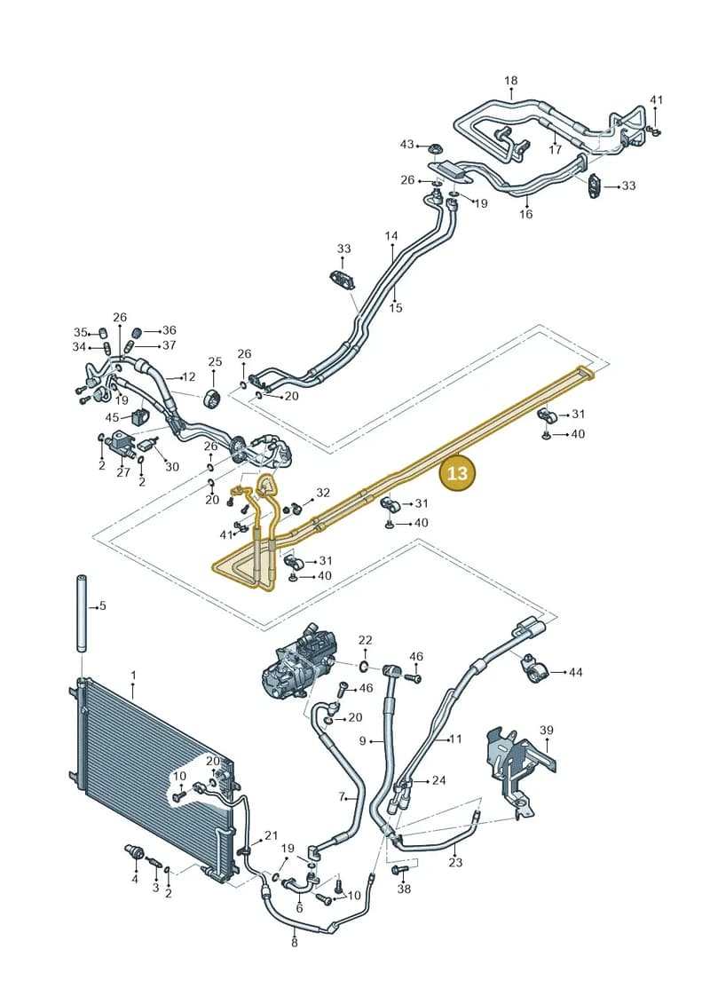 4H0820885F — Audi A8 (2013-2018) diagram 696260500, position 13