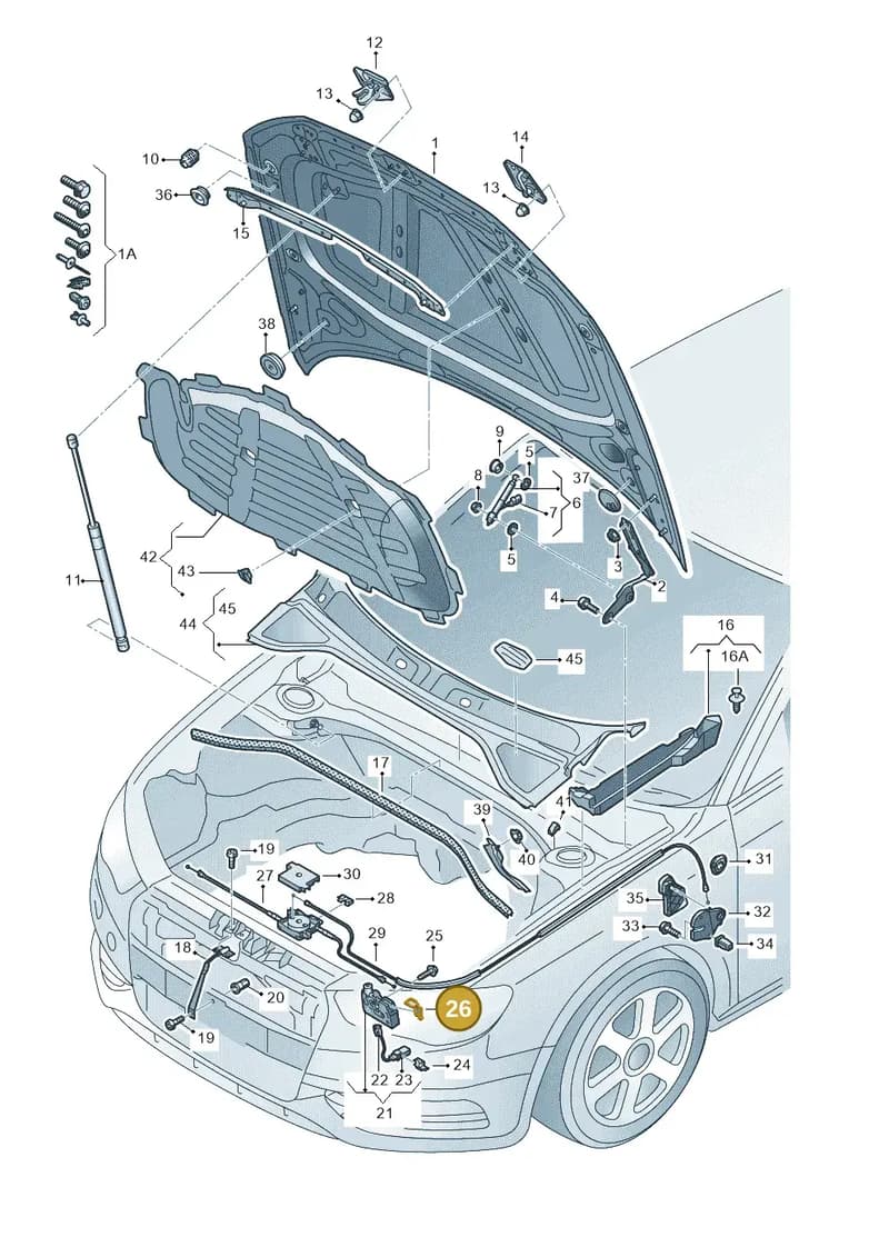 4H0823188 — Audi RS3 Limousine (2017-2020) diagram 890823100, position 26