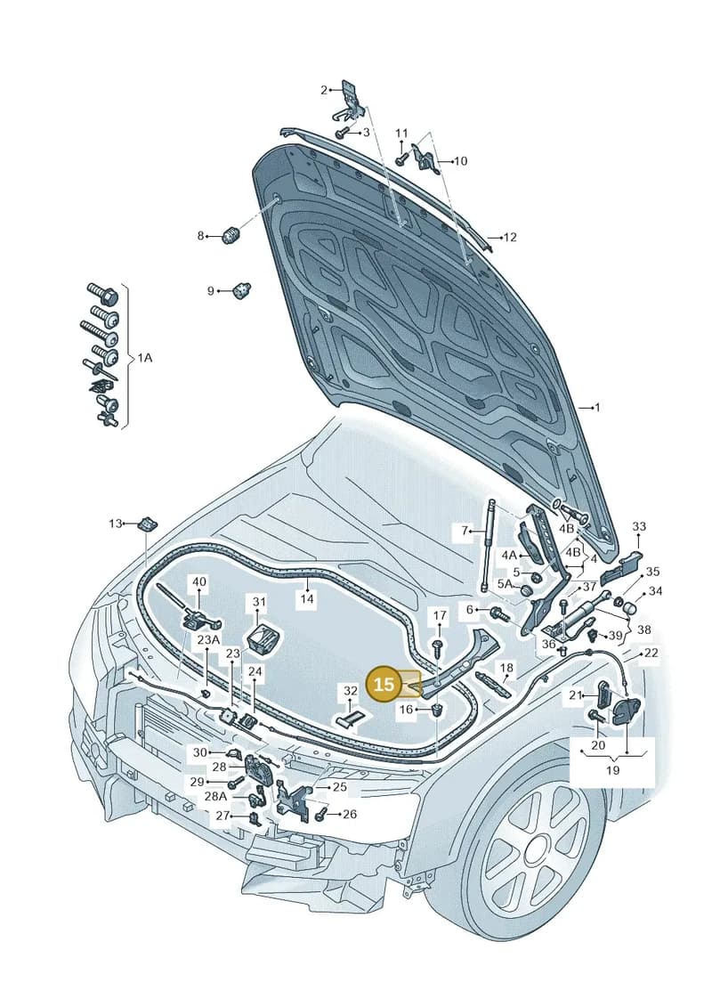 4H0823745C — Audi A8 (2013-2018) diagram 696823000, position 15