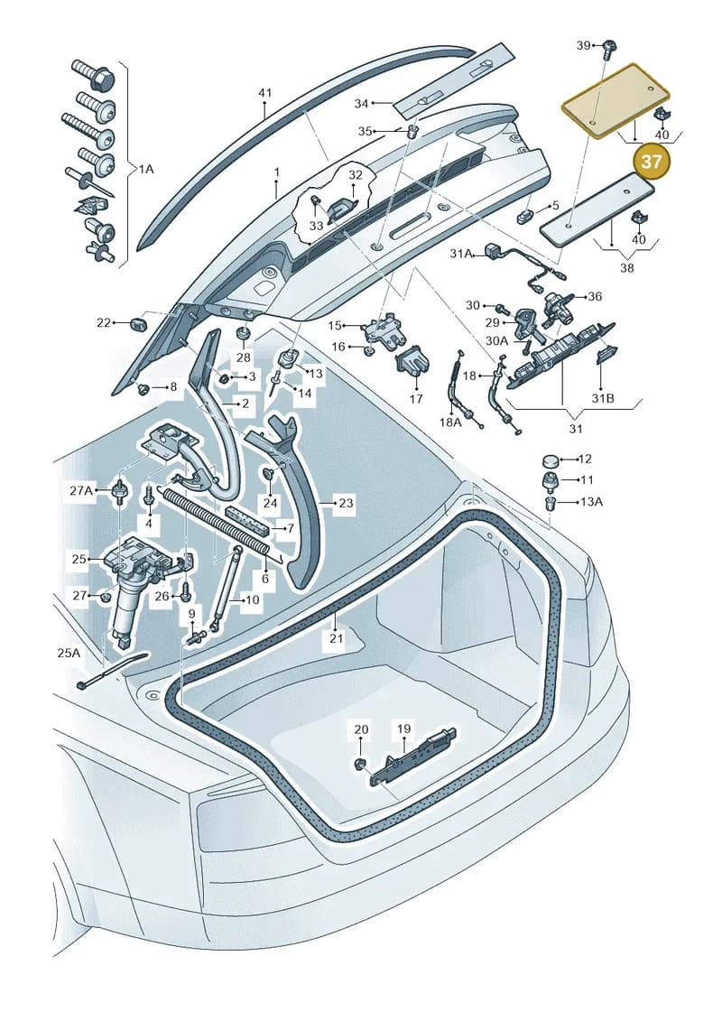4H0827113J9B9 — Audi A8 (2013-2018) diagram 771827000, position 37