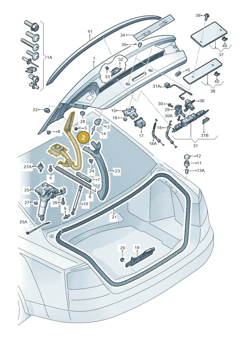 4H0827300E — Audi A8 (2013-2018) diagram 771827000, position 2
