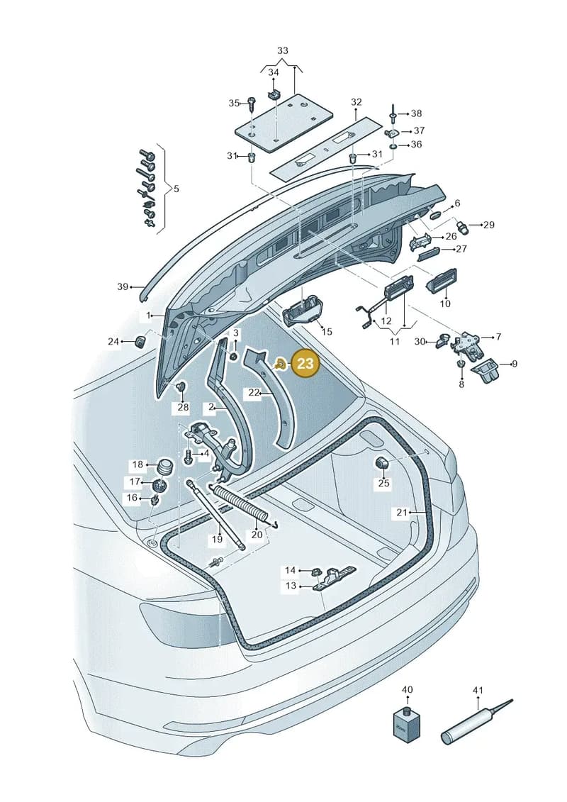 4H0827310 — Audi RS5 Sportback (2017-2025) diagram 897827000, position 23