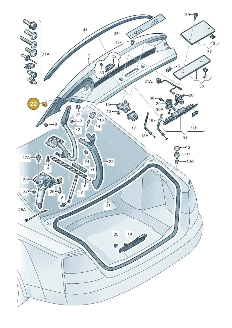 4H0827373B — Audi A8 (2013-2018) diagram 771827000, position 22