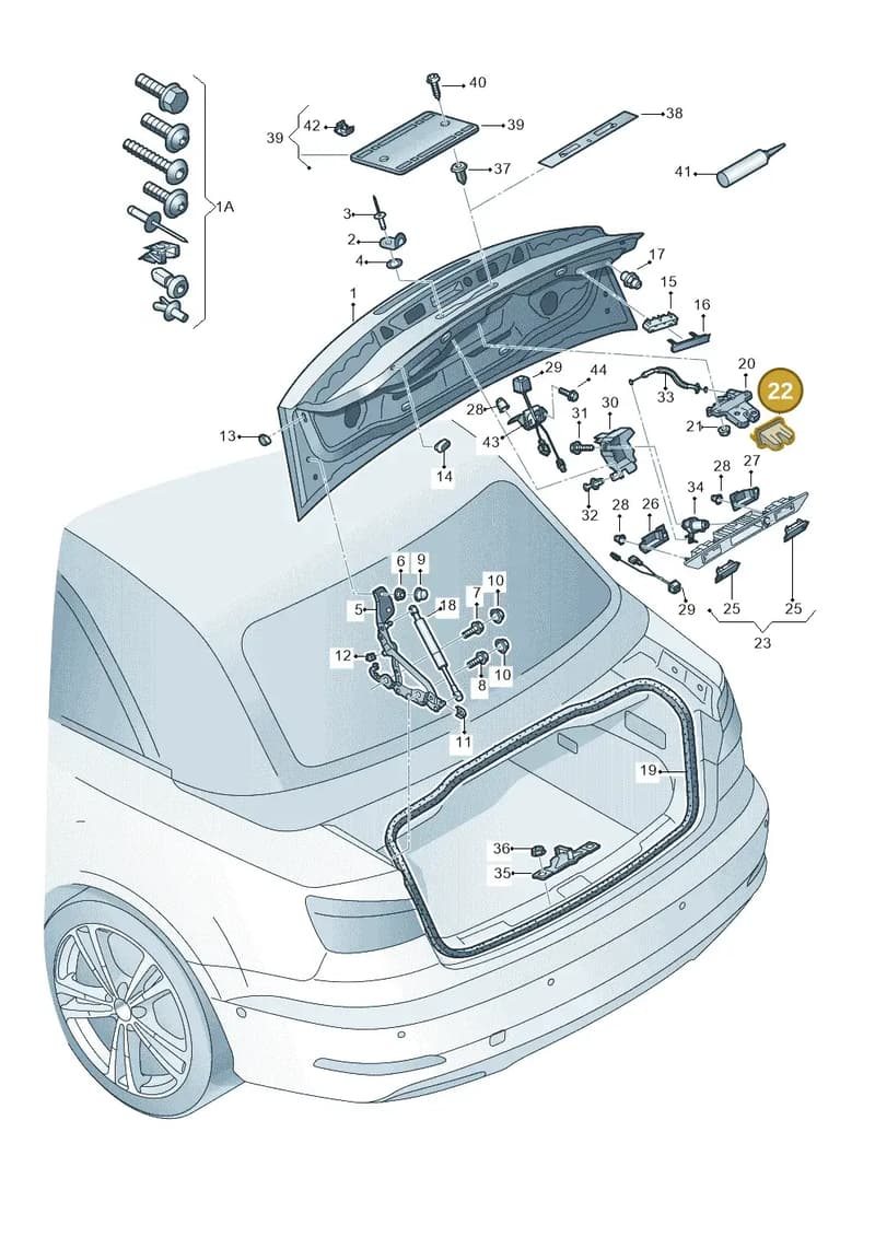 4H0827520 — Audi A3 Cabriolet (2016-2020) diagram 778827000, position 22