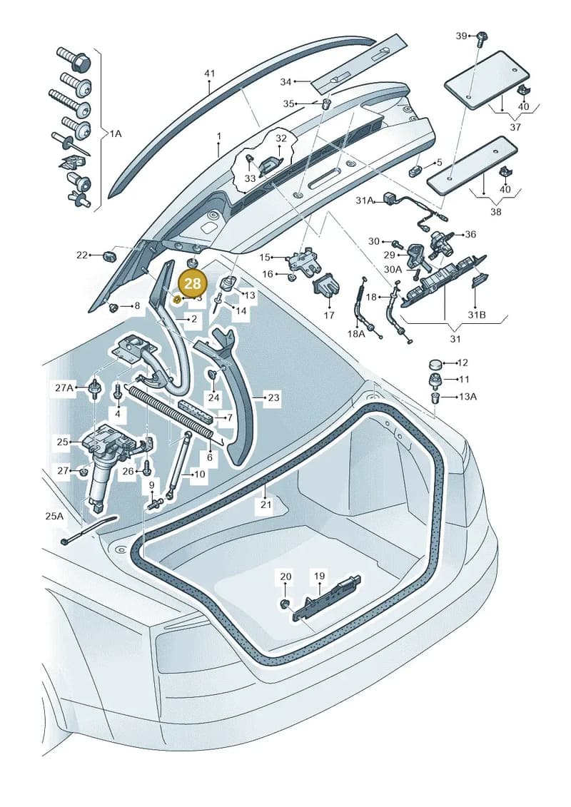 4H0827563 — Audi A8 (2013-2018) diagram 771827000, position 28