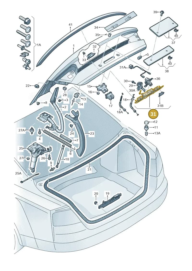 4H0827574B3FZ — Audi A8 (2013-2018) diagram 771827000, position 31