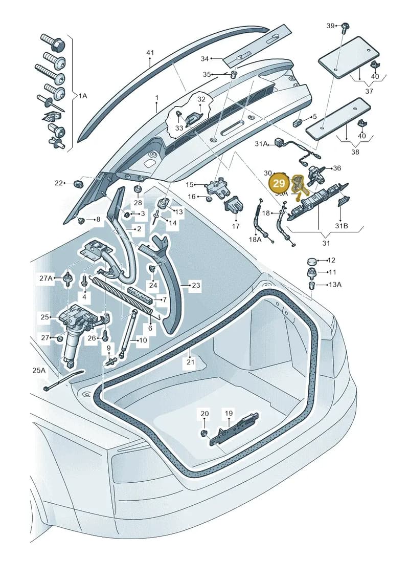 4H0827597A — Audi A8 (2013-2018) diagram 771827000, position 29