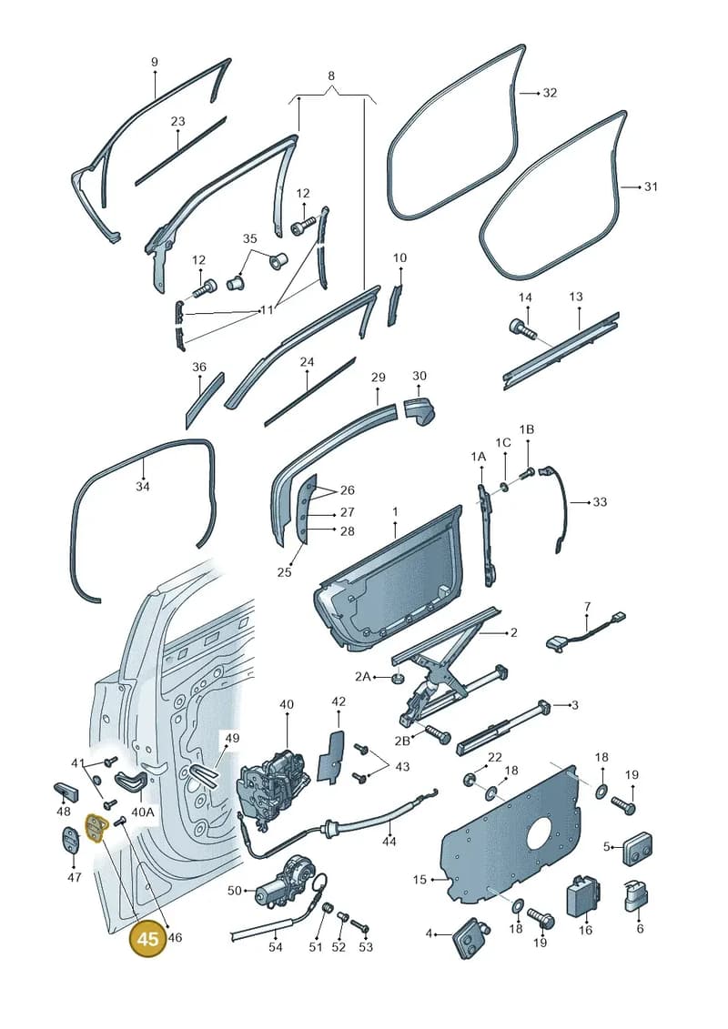 4H0837033 — Audi A8 (2013-2018) diagram 771839350, position 45