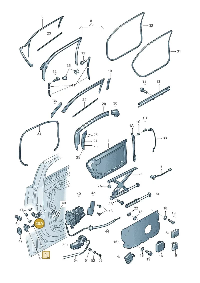4H0837087 — Audi A8 (2013-2018) diagram 771839350, position 40A