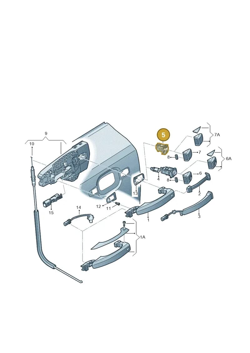 4H0837167 — Audi A7 Sportback (2010-2015) diagram 620837000, position 5