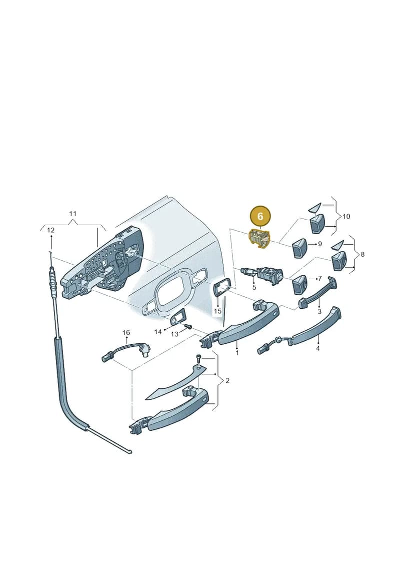 4H0837167 — Audi A6 (2014-2018) diagram 771837000, position 6