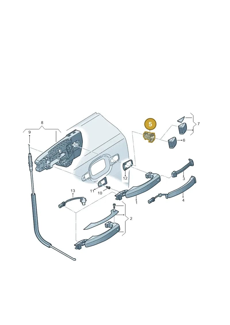 4H0837167 — Audi A7 Sportback (2014-2018) diagram 771839000, position 5