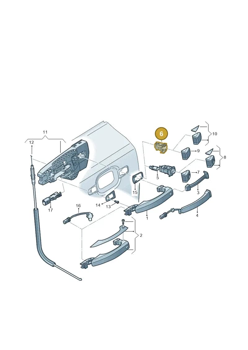 4H0837167 — Audi A7 Sportback (2014-2018) diagram 788837000, position 6