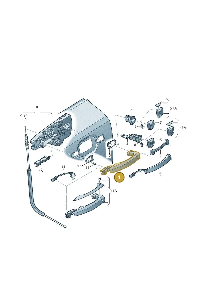 4H0837205CGRU — Audi A7 Sportback (2010-2015) diagram 620837000, position 1