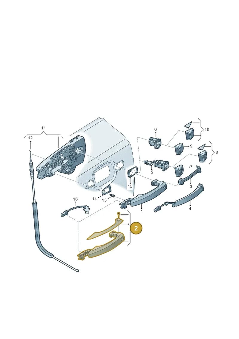4H0837205CGRU — Audi A6 (2014-2018) diagram 771837000, position 2