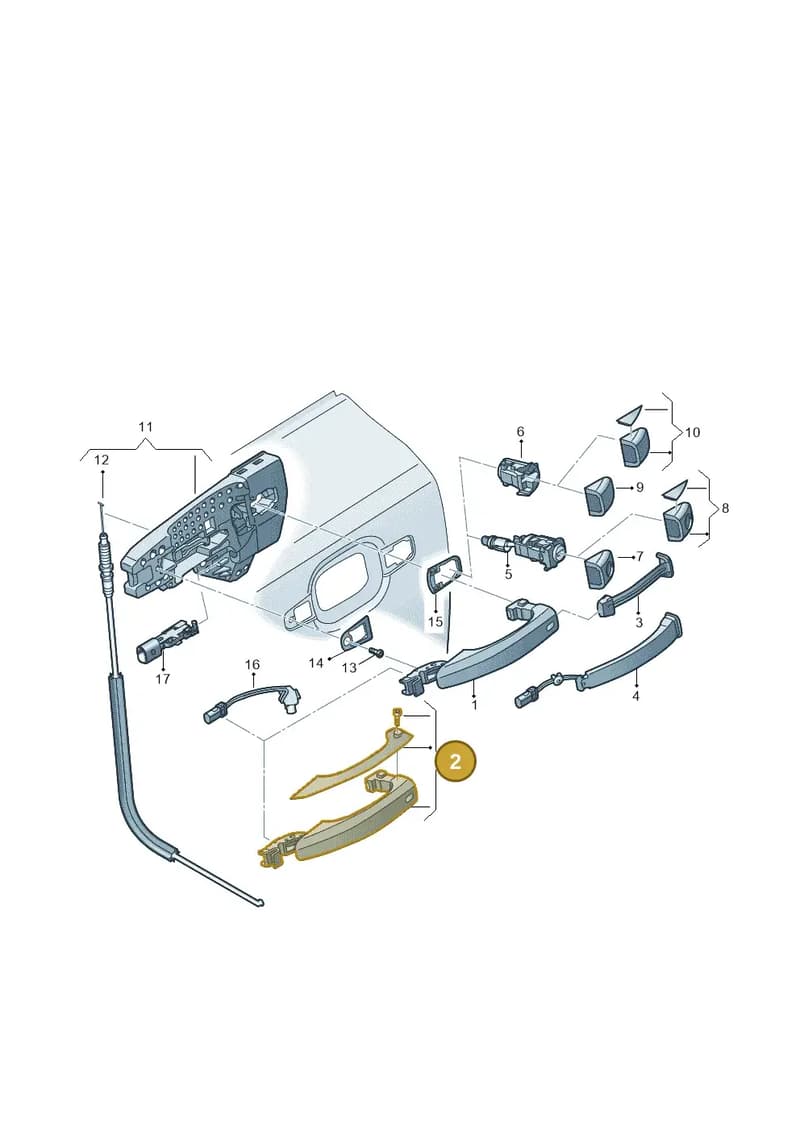 4H0837205CGRU — Audi A7 Sportback (2014-2018) diagram 788837000, position 2