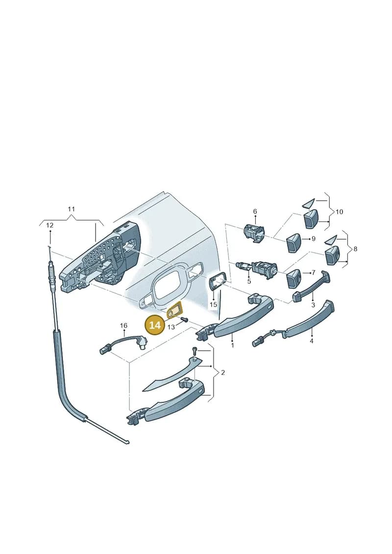 4H0837209 — Audi A6 (2014-2018) diagram 771837000, position 14