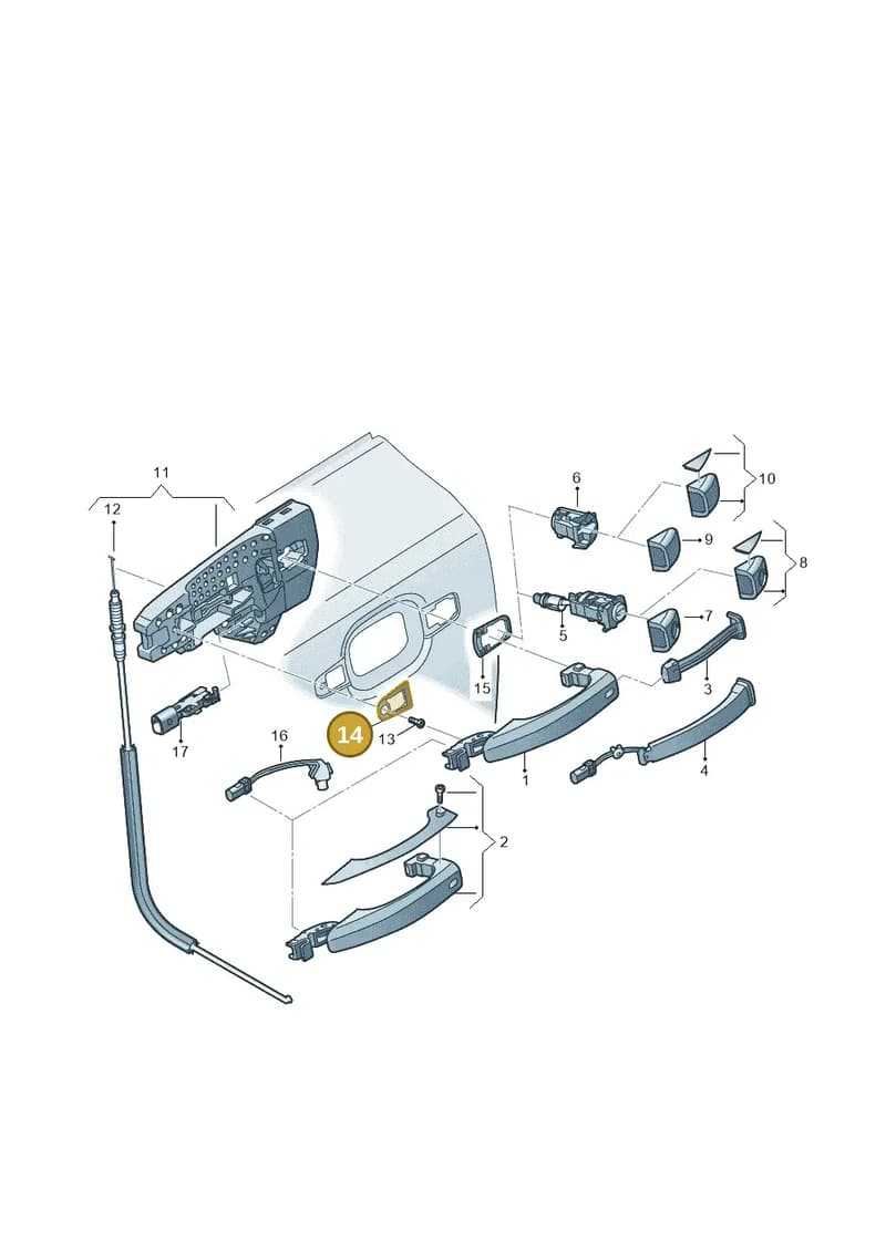4H0837209 — Audi A7 Sportback (2014-2018) diagram 788837000, position 14