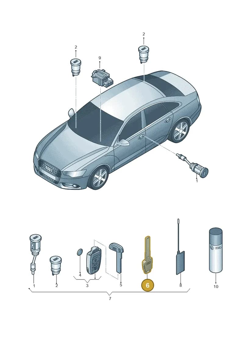 4H0837216AINF — Audi A6 (2014-2018) diagram 717837100, position 6