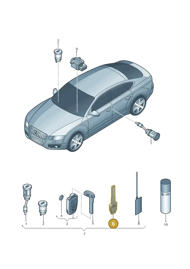 4H0837216AINF — Audi A7 Sportback (2014-2018) diagram 711837100, position 6