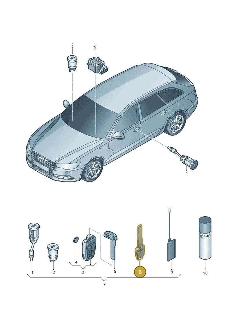 4H0837216AROH — Audi RS6 Avant (2013-2018) diagram 738837100, position 6