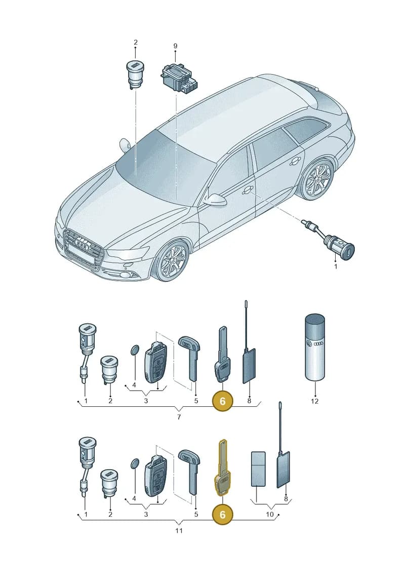 4H0837216AROH — Audi RS6 Avant (2013-2018) diagram 738837110, position 6