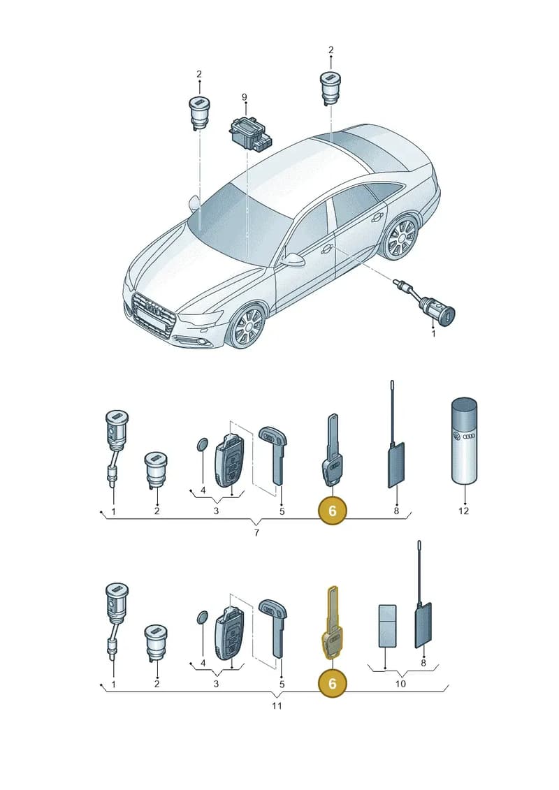 4H0837216AROH — Audi A6 (2014-2018) diagram 798837110, position 6