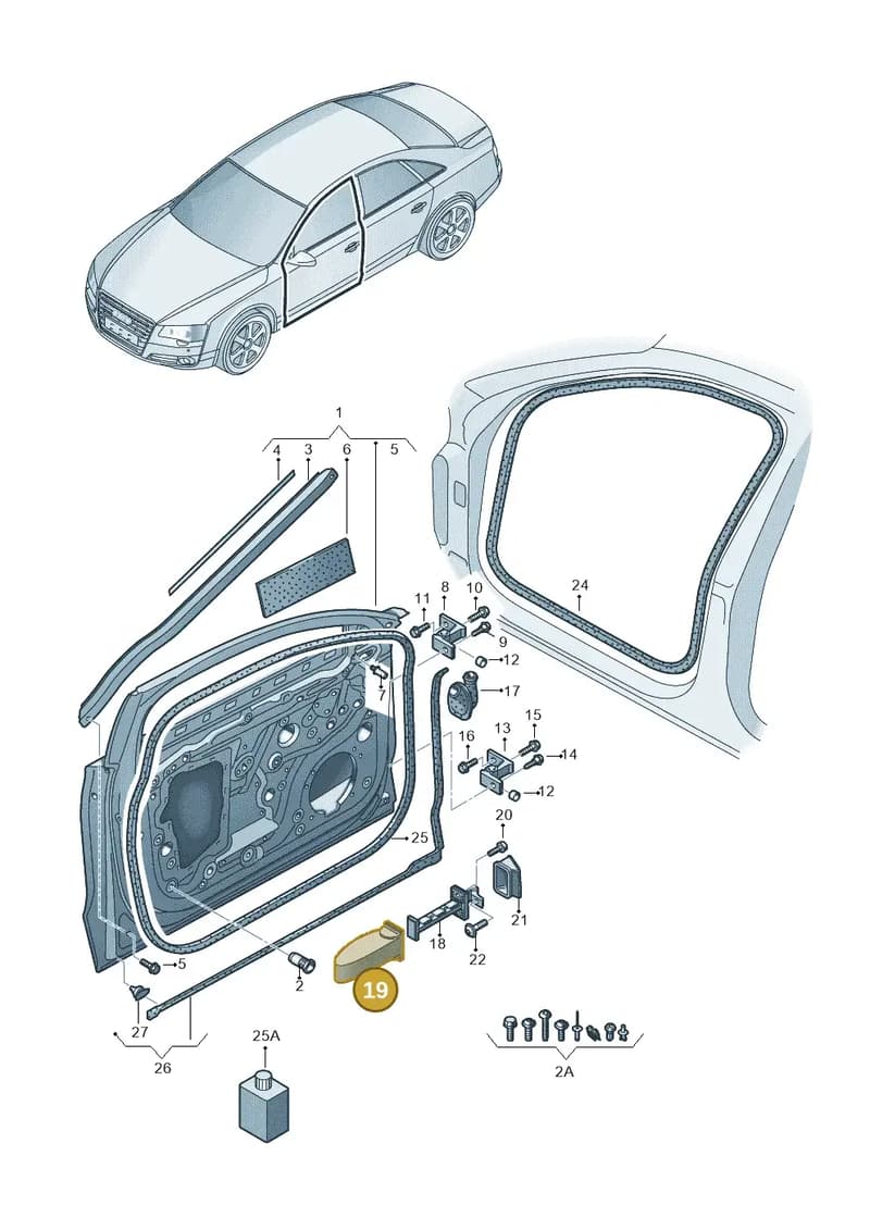 4H0837267 — Audi A8 (2013-2018) diagram 696831100, position 19