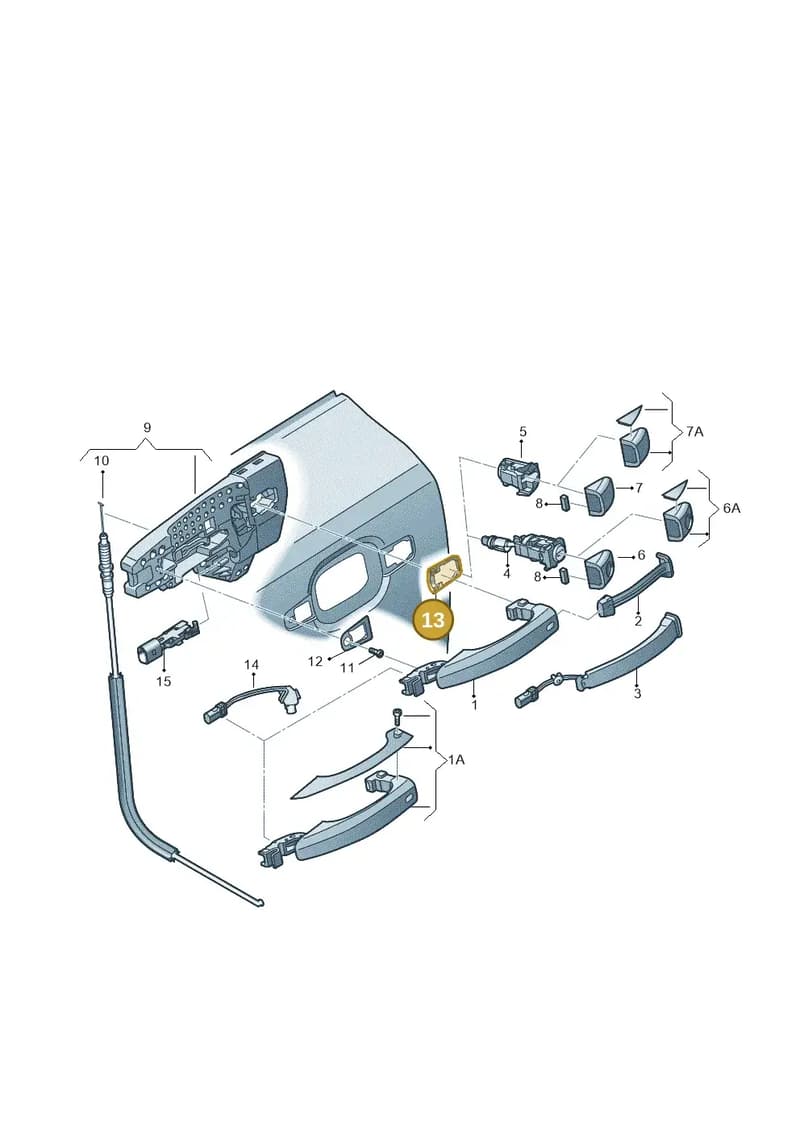 4H0837277A — Audi A7 Sportback (2010-2015) diagram 620837000, position 13