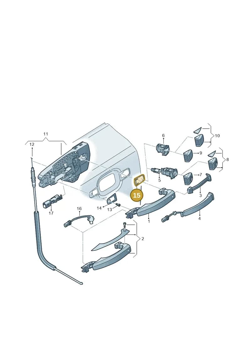 4H0837277A — Audi A7 Sportback (2014-2018) diagram 788837000, position 15