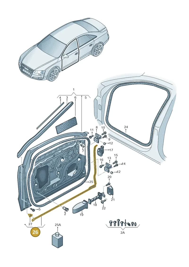 4H0837718B — Audi A8 (2013-2018) diagram 696831100, position 26