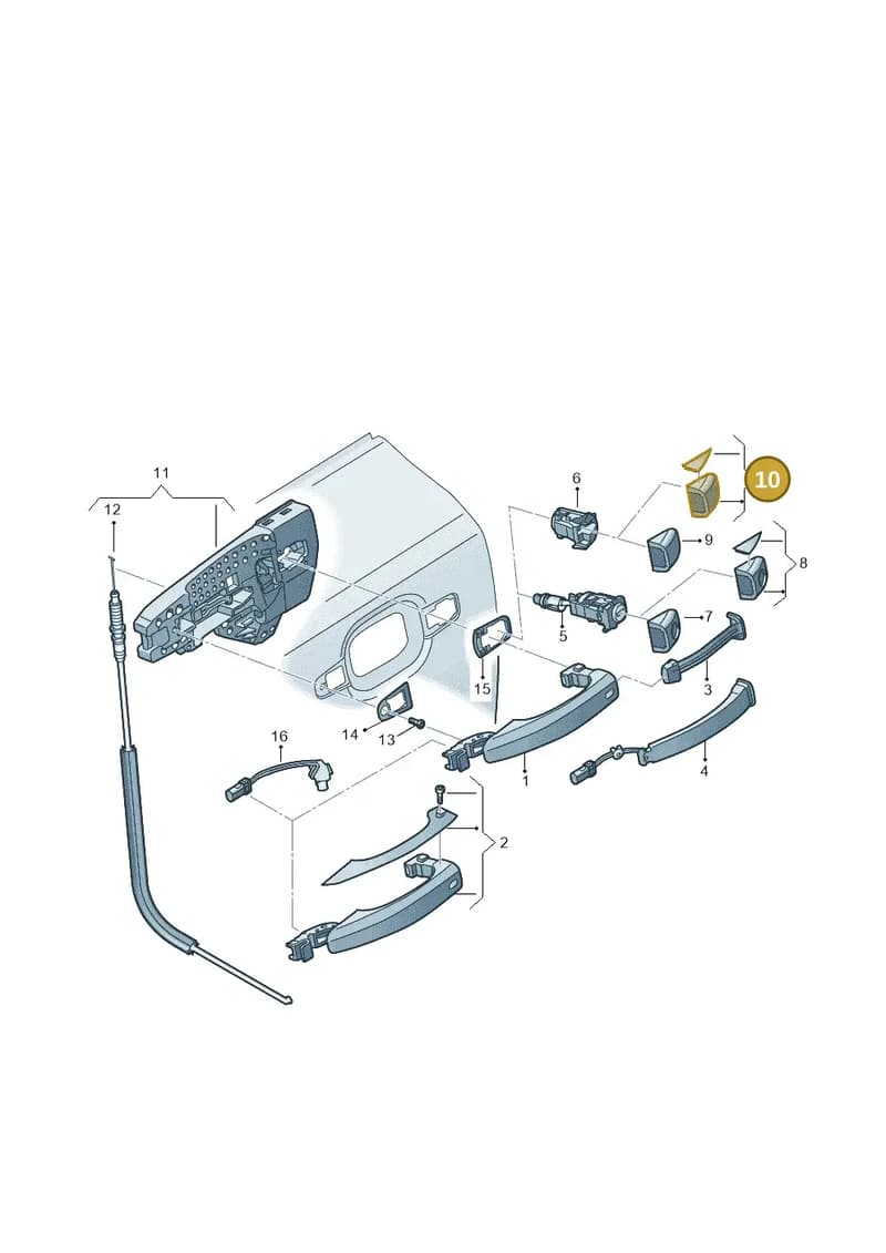4H0837880CGRU — Audi A6 (2014-2018) diagram 771837000, position 10