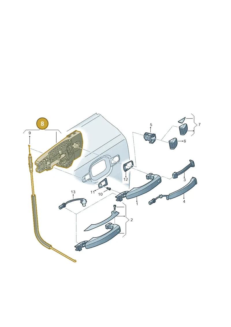 4H0837885 — Audi A7 Sportback (2014-2018) diagram 771839000, position 8