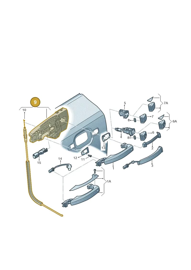 4H0837886 — Audi A7 Sportback (2010-2015) diagram 620837000, position 9