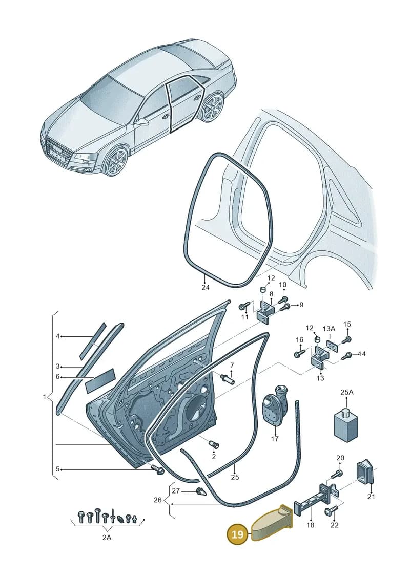 4H0839267 — Audi A8 (2013-2018) diagram 696833100, position 19