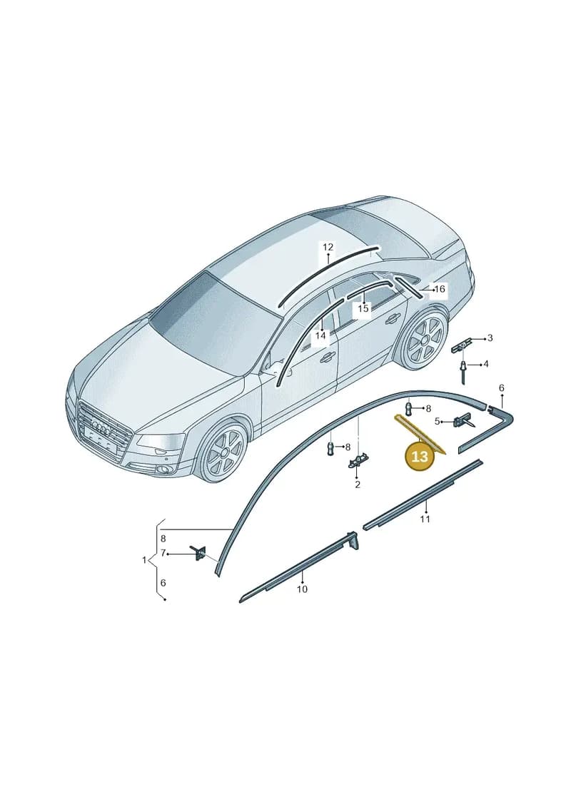 4H0853378A5FQ — Audi A8 (2013-2018) diagram 771853100, position 13
