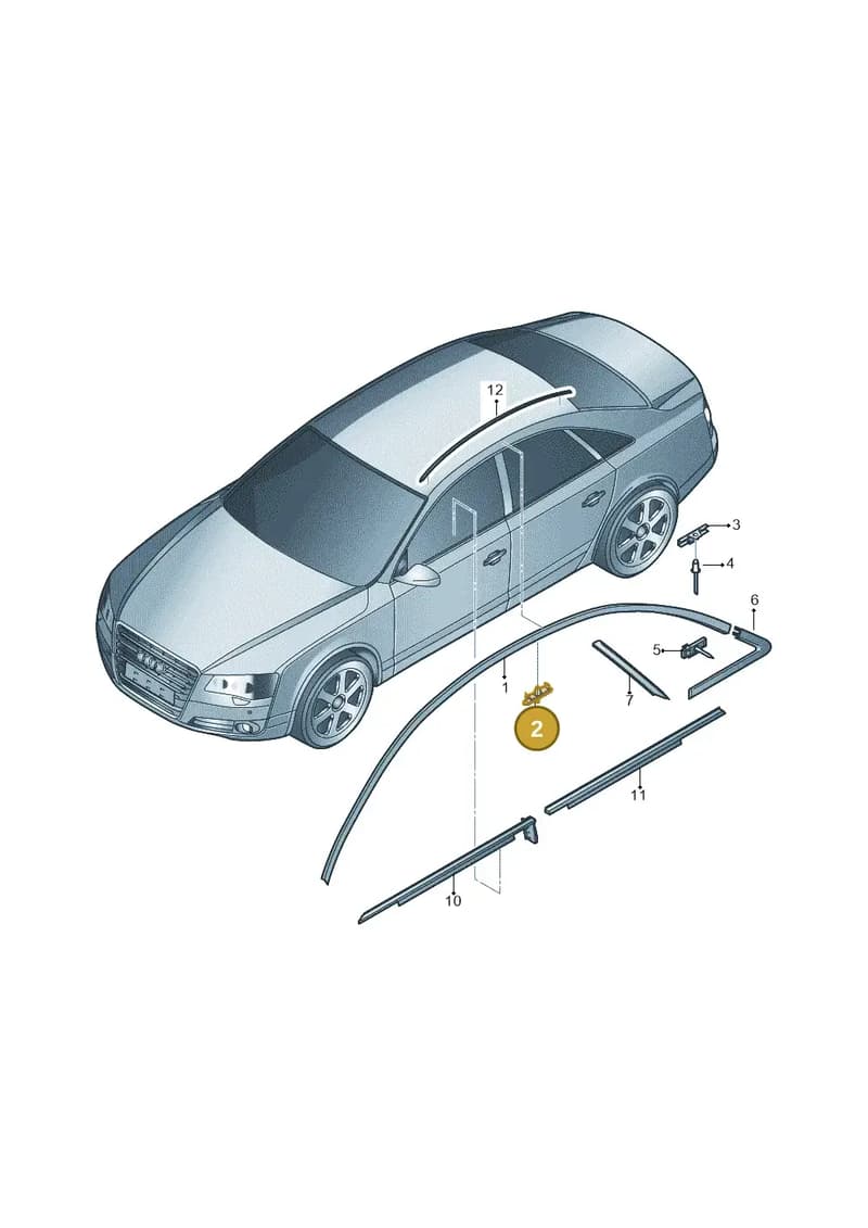 4H0853585 — Audi A8L qu. 3.0 TDI (2009-2014) diagram 696853100, position 2