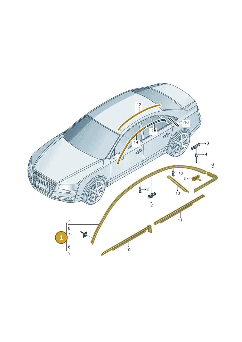 4H0853703B2ZZ — Audi A8 (2013-2018) diagram 771853100, position 1