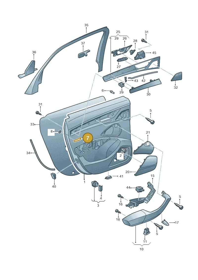 4H0853714B3Q7 — Audi A8 (2013-2018) diagram 696867400, position 7