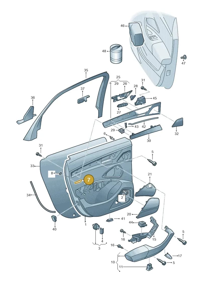 4H0853714B3Q7 — Audi A8 (2013-2018) diagram 771867410, position 7