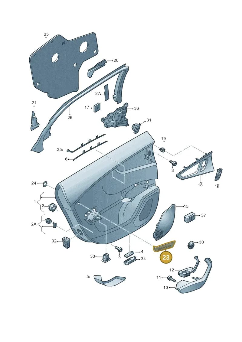 4H0853714B3Q7 — Audi A6 (2014-2018) diagram 798867400, position 23