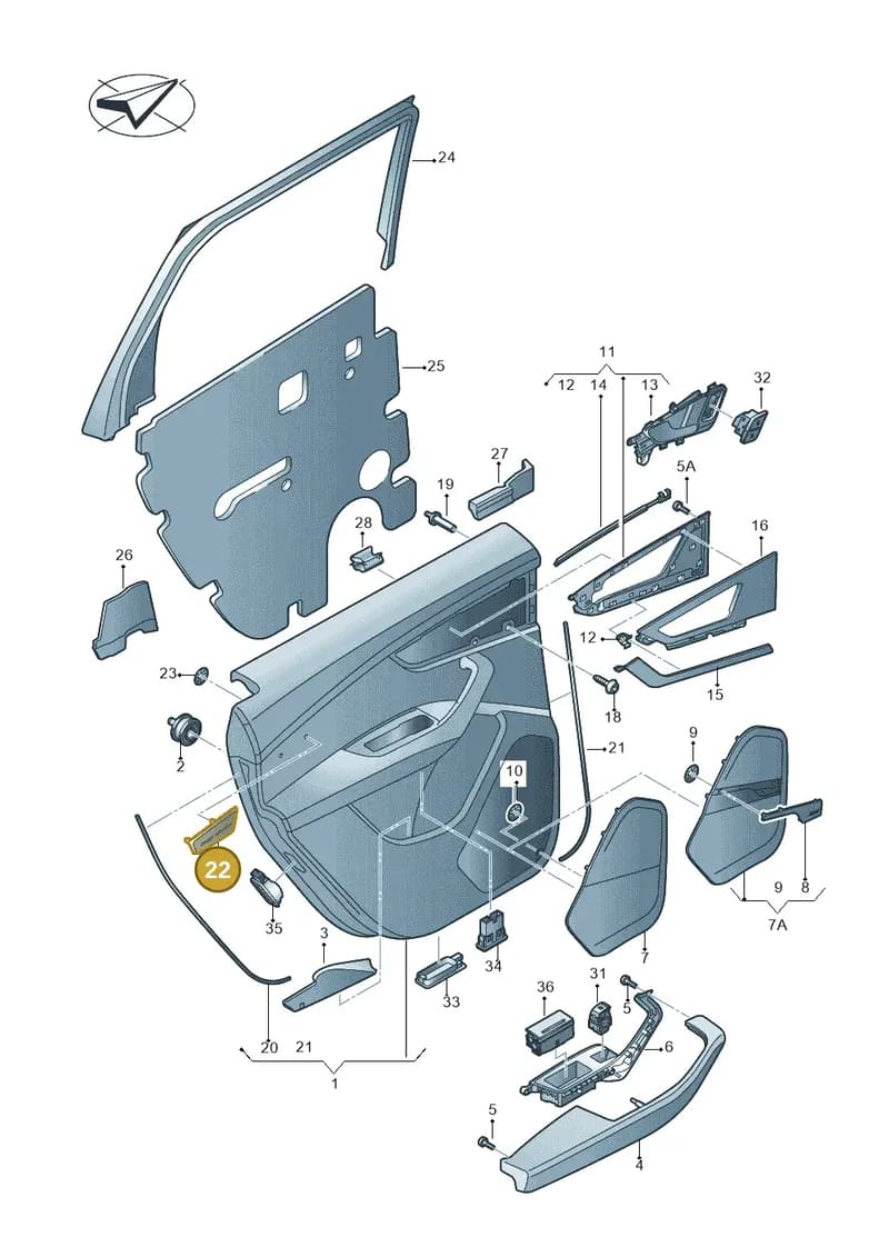 4H0853714B3Q7 — Audi Q7 (2015-2025) diagram 859867400, position 22