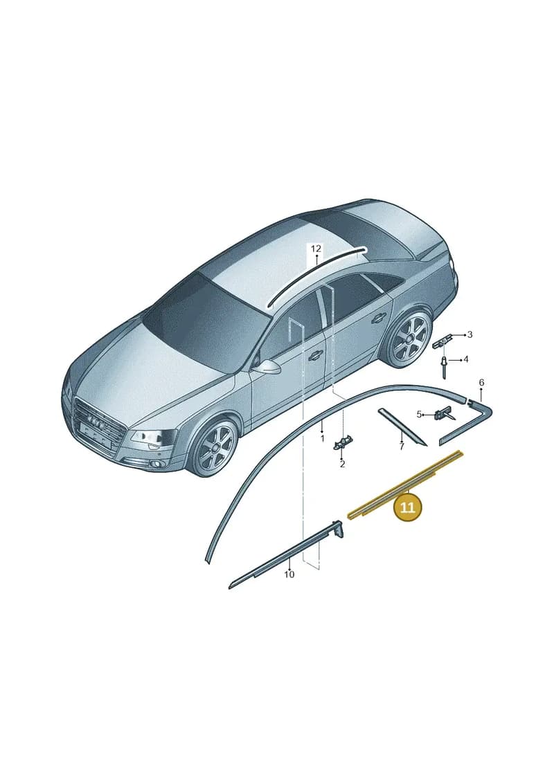 4H0853763D2ZZ — Audi A8L qu. 3.0 TDI (2009-2014) diagram 696853100, position 11