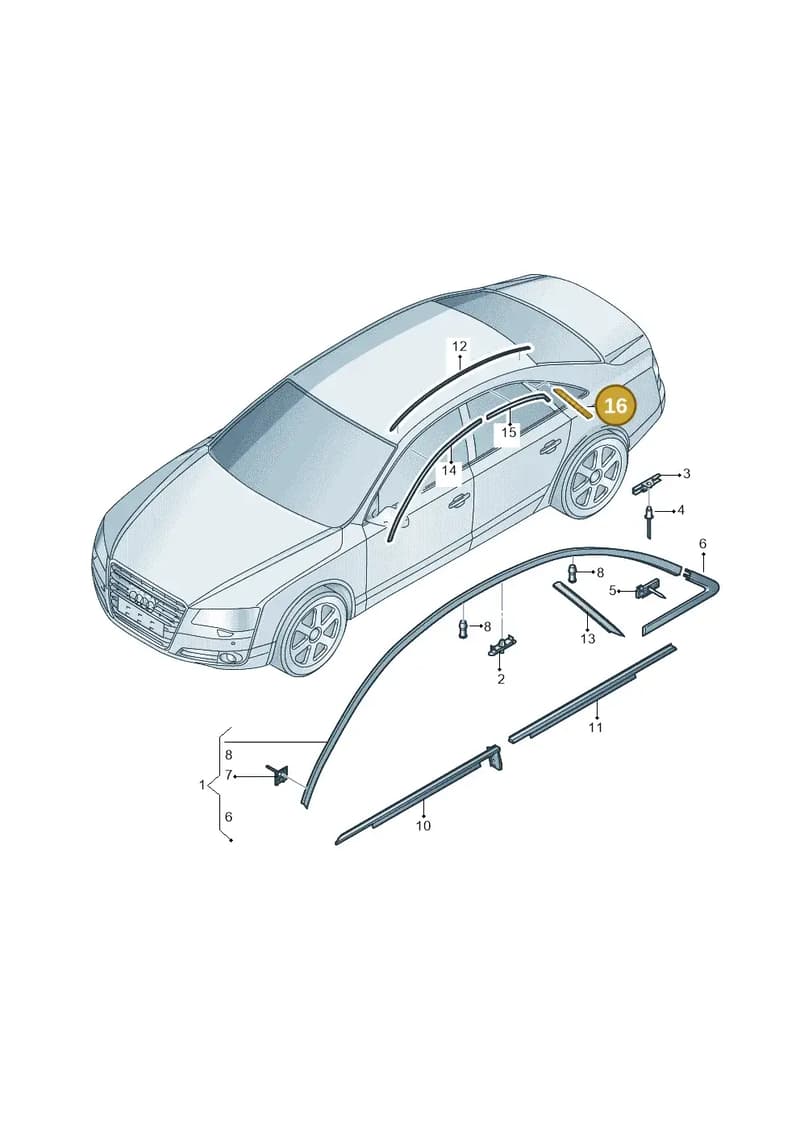 4H0853778B — Audi A8 (2013-2018) diagram 771853100, position 16