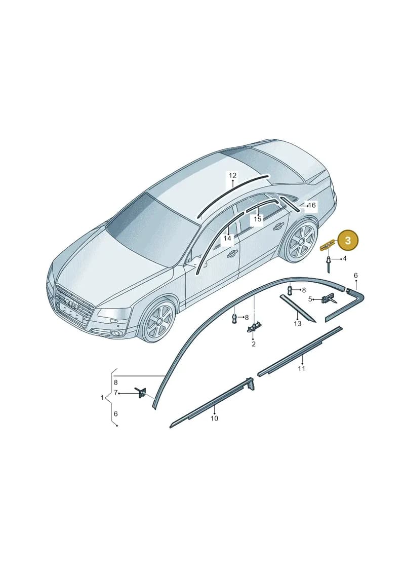 4H0853929B — Audi A8 (2013-2018) diagram 771853100, position 3