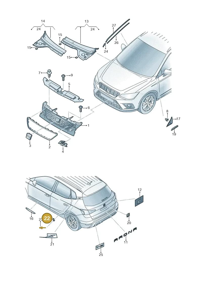 4H0853929B — SEAT Arona (2017-) diagram 471853000, position 22