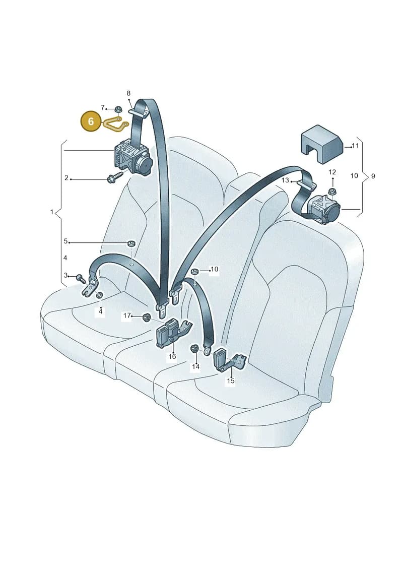 4H0857827 — Audi A8 (2013-2018) diagram 771857700, position 6