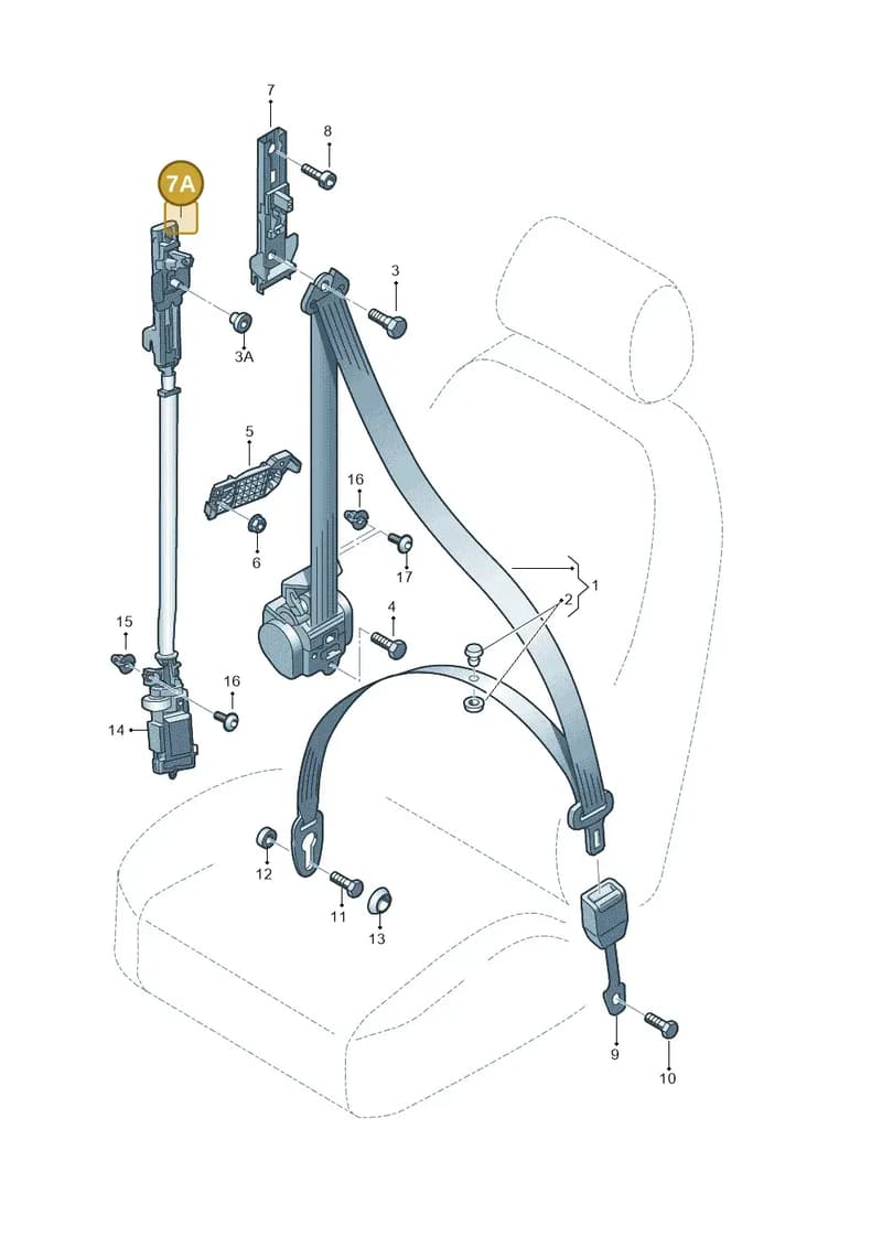 4H0857833 — Audi A8L qu. 3.0 TDI (2009-2014) diagram 249857600, position 7A
