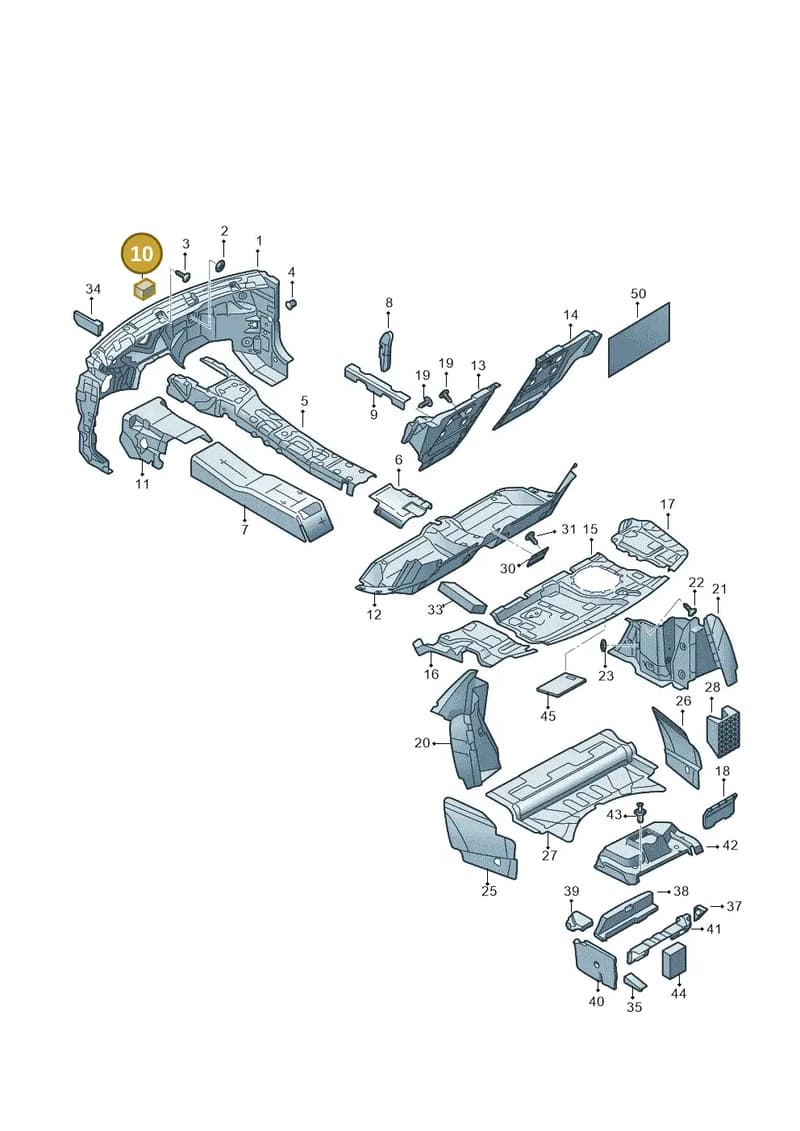 4H0863906 — Audi A8 (2017-2025) diagram 838863200, position 10