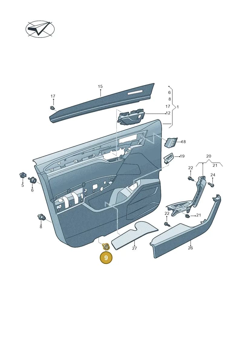 4H0867260 — Volkswagen Touareg (2017-2025) diagram 439867000, position 9